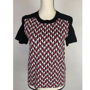 Kate Spade Thick Knit Geometric Tee Shirt Top